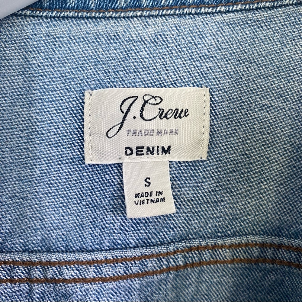 J. Crew 100% Cotton Jean Jacket Small Light Wash Blue - Picture 5 of 12